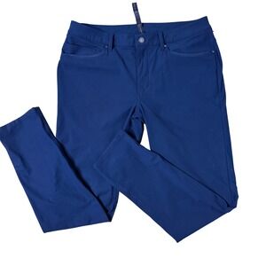 Lululemon ABC Pants Mens Navy Blue Slim Fit Technical Trousers Size 34